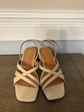 Intentionally Blank NWT Strappy Slingback Sandals in leather